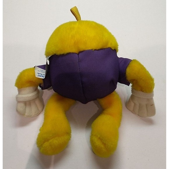 Vintage Knickerbocker PAC-Man 8” Stuffed Toy Plush “Score With Me” 1980s - Picture 3 of 6